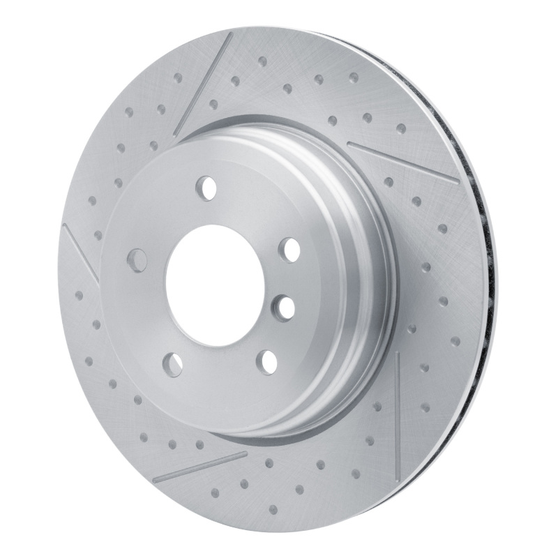 BMW 328I Brake Rotor (1) - Rear - R1 Concepts - Dimpled and Slotted - `06-`13